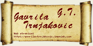 Gavrila Trnjaković vizit kartica